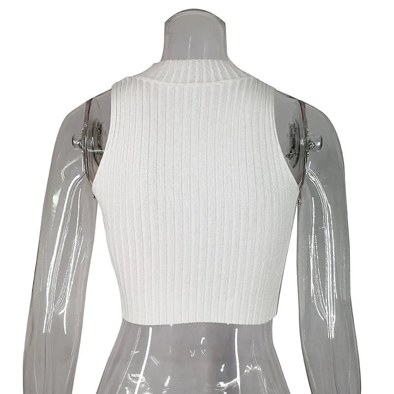 Женский сексуальный Трикотажный жилет модная укороченная летняя майка 2019