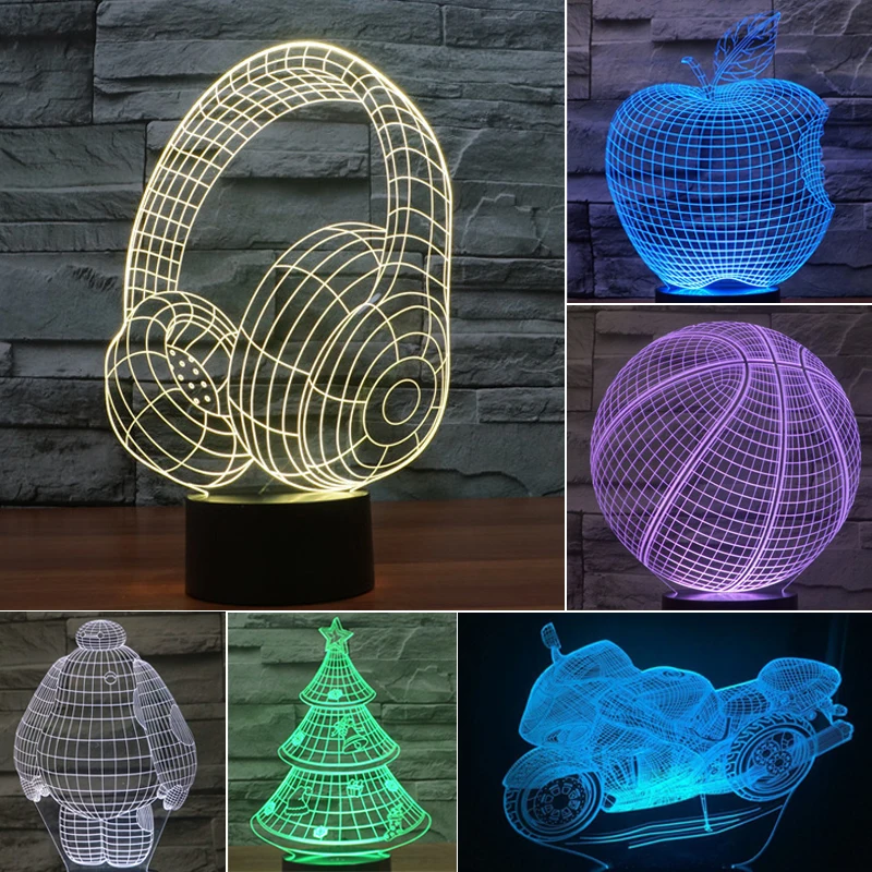 Новинка Сенсорный 3D Led Ночные Огни для Детей Подарки На День Рождения Свадьба