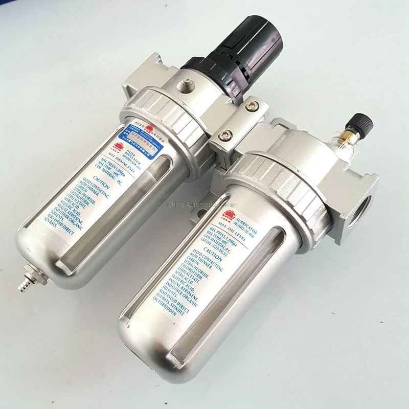 1/4'' Air Compressor Oil Lubricator Moisture Water Trap Filter Regulator With Mount | Pneumatic Parts