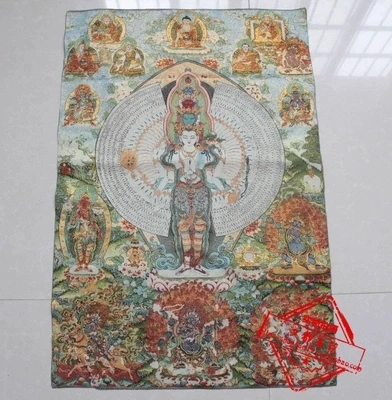 

Антикварная парча вышивка живопись (тысяча рук Avalokitesvara) Раздел B 02