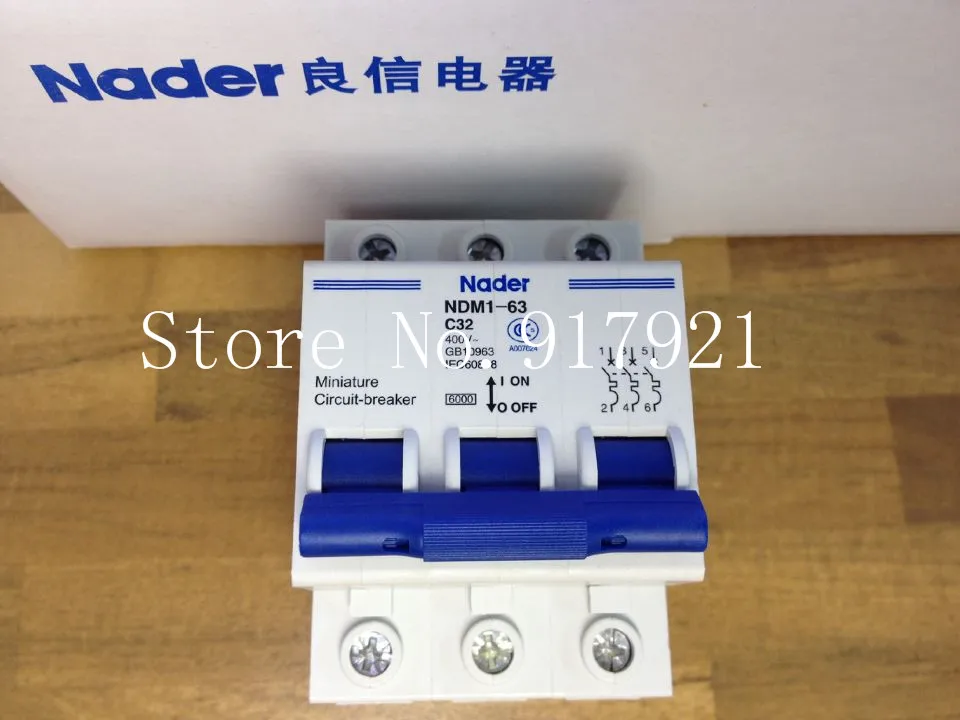 

[ZOB] Nader letter NDM1-63 C32 genuine new air switch 3P32A miniature circuit breaker --10PCS/LOT