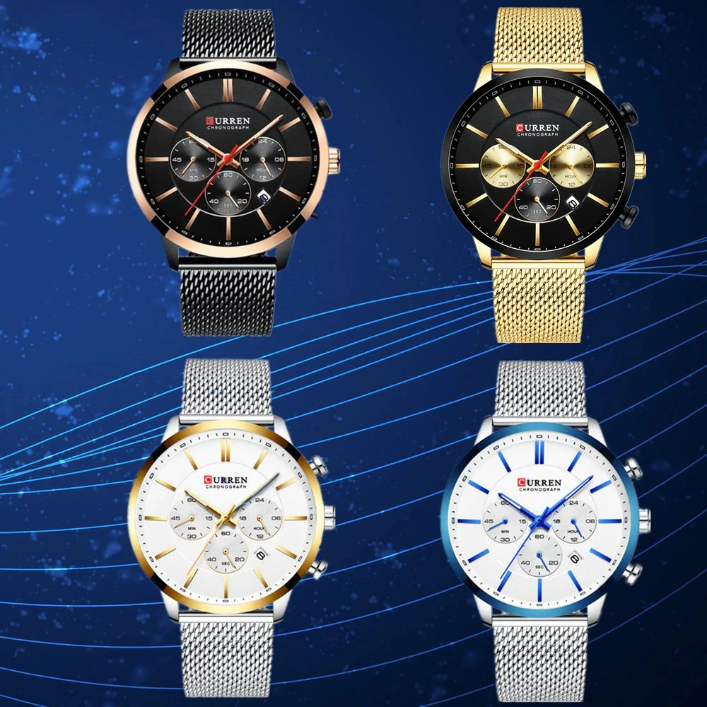 

2020 New CURREN Watch Men Chronograph Quartz Business Mens Watches Top Brand Luxury Waterproof Wrist Watch Reloj Hombre Saat