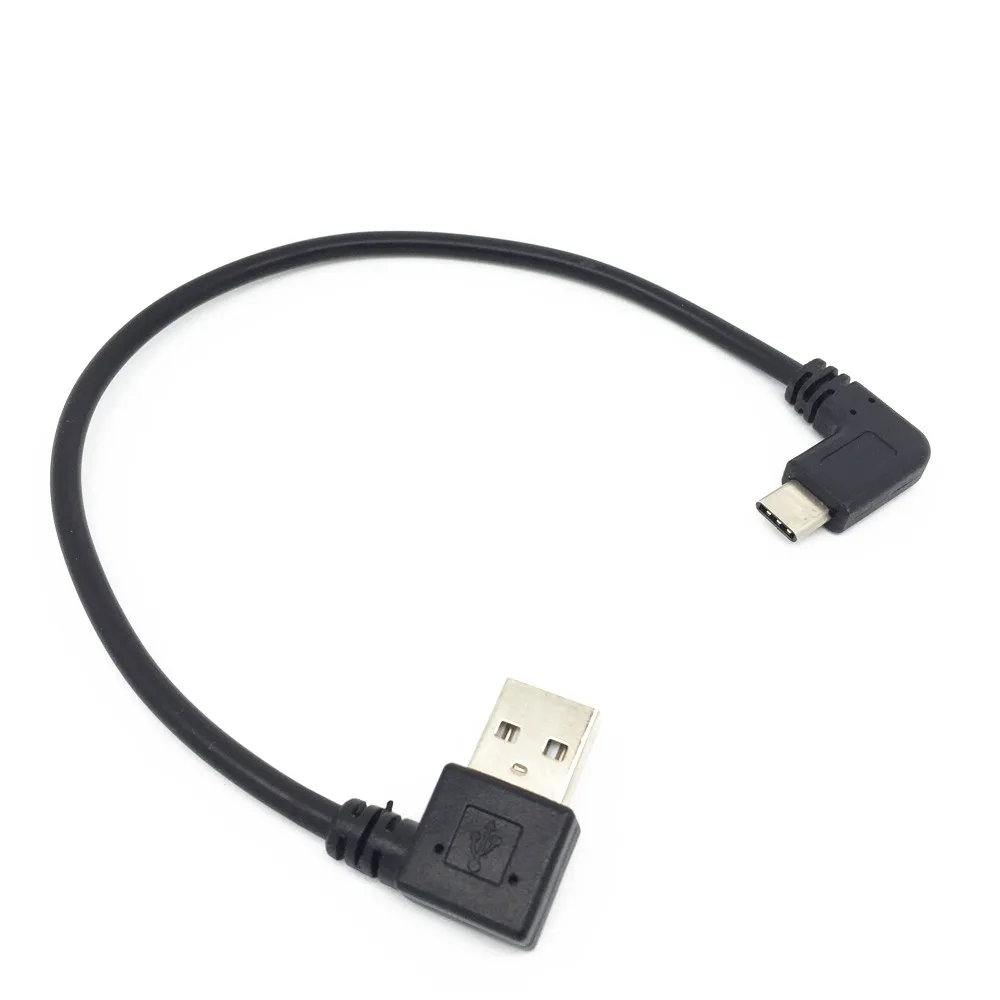 Короткий 25 см 90 градусов Угловой USB-кабель типа C Usb Type-c кабели для Xiaomi MIX 2s 2 Note 3 max |