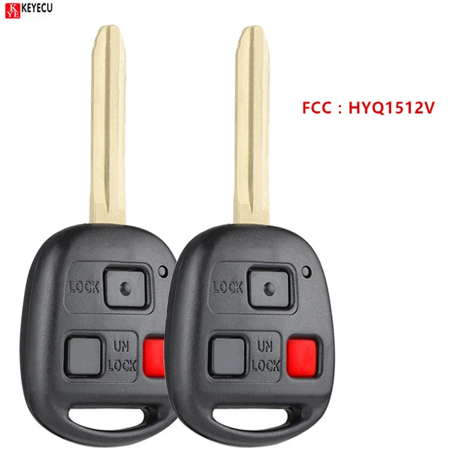 Брелок запуска автомобиля Keyecu 2 шт. дистанционный брелок зажигания для HYQ1512V Toyota FJ