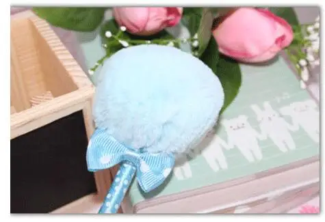 3pcs/lot soft Plush Ball pen Ribbon BallPoint Pen Stationery office and school supplier Princess fashion gift |