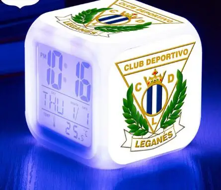 Игрушка Real Club Deportivo de La Coruna 7 цветов светодиодной вспышкой светодиодные цифровые часы-будильник испанского футбольного клуба Ла-лиги Футбол/Часы с рисунком на футбольную тематику Лучшие подарки на Рождество - Цвет: Зеленый