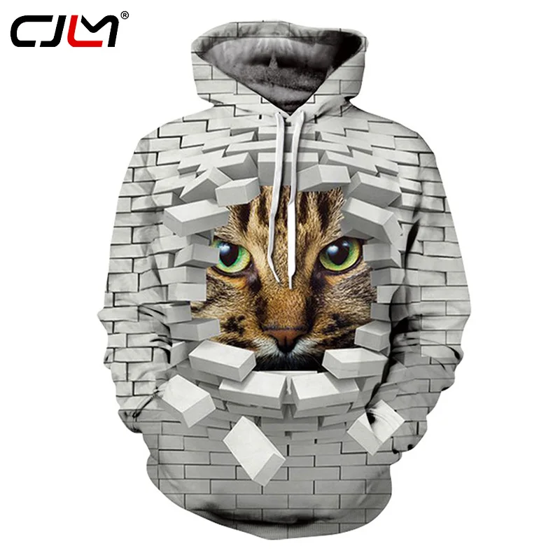 Толстовка CJLM 2018 мужская с капюшоном новый дизайн модная крутая 3d забавным