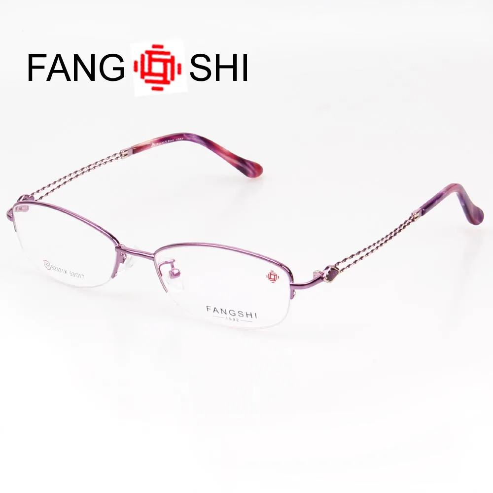 Бренд Fang Shi, женские очки, очки, оправа, сплав, очки, полуоправы, оптические очки, очки oculos feminino