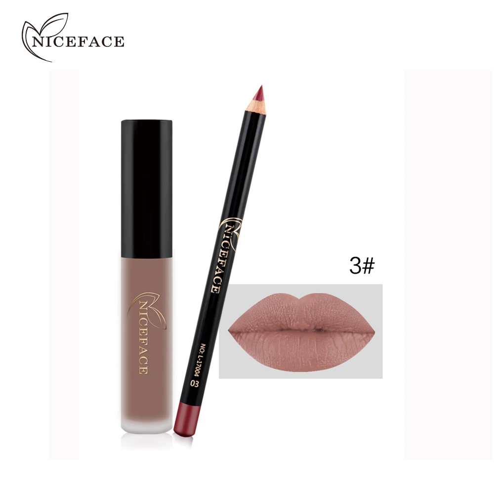 Долгостойкая жидкая матовая губная помада карандаш для губ комбинация помад