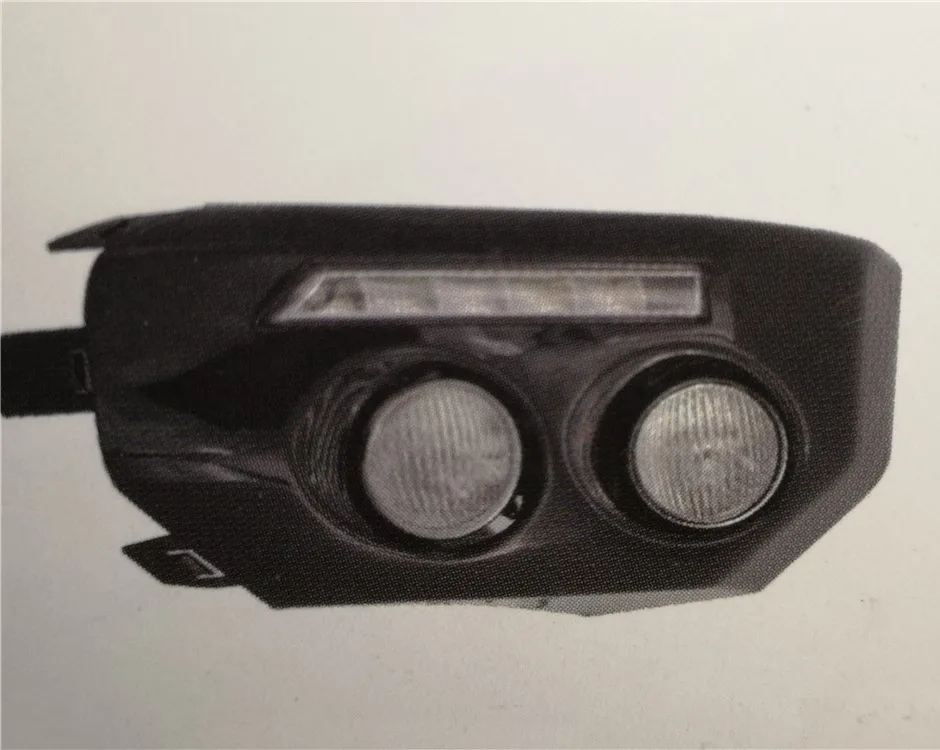 Black shell 1 пара автомобиля светодиодный DRL Дневной Бег светильник для Toyota Fj Cruiser 2007 2008 2009 2010 2011 2012 2013 рама противотуманной фары противотуманные светильник - Цвет: Black shell