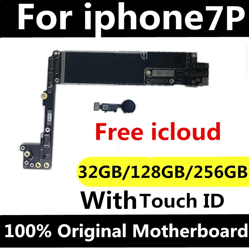 Заводская разблокированная для Apple iphone 7 Plus материнская плата с/без сенсорного ID