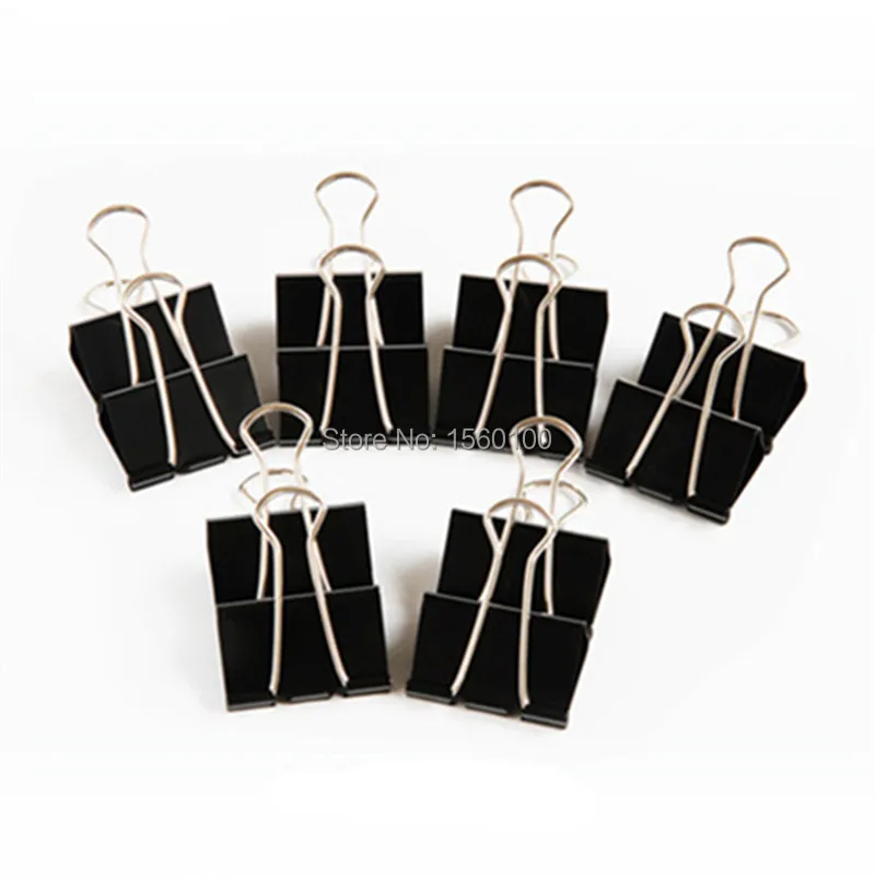 Зажим для канцелярских принадлежностей черный школьный зажим 32 мм | Канцтовары