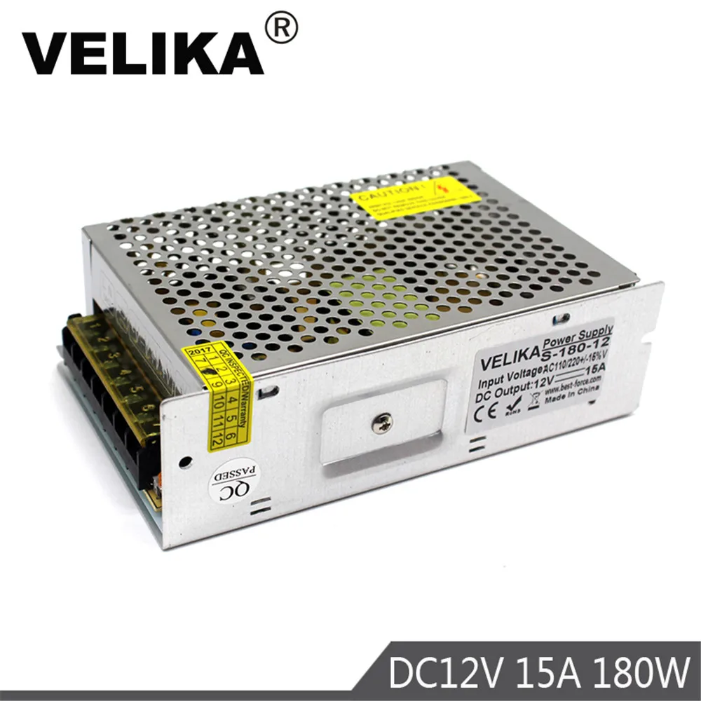 Блок питания для светодиодных лент 12 В 15 А 180 Вт|12v smps|ac-dc 12vsmps 12v |