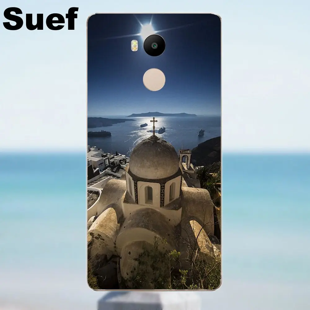 Suef Греция Санторини море для Xiaomi Redmi 4 3 3S Pro Mi3 Mi4 Mi4i Mi4C Mi5 Mi5S Mi Max Note 2 Мягкий ТПУ