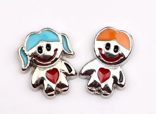 

Новинка, 40 шт./лот, милый медальон для мальчиков и девочек из эмалированного сплава, DIY, плавающий медальон, подвески для памяти, плавающий ме...