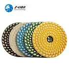 Бриллиантовые шлифовальные диски Z-LION 4 дюйма, 3 шт., гранулированные полировальные диски для спекания металла, абразивные шлифовальные диски для Бетонного Пола