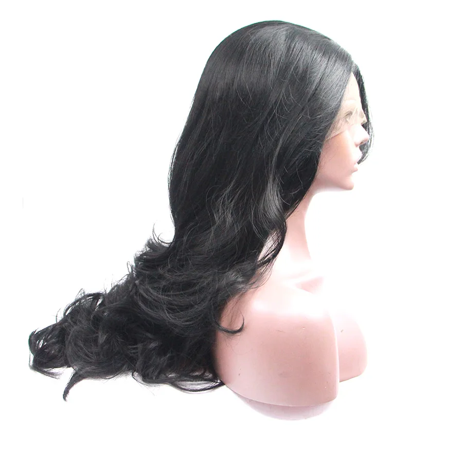 Черное Кружево Фронтальной Парики Для Чернокожих Женщин Объемная Волна Парик