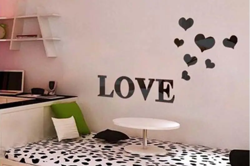 Новые творческие акриловое зеркало Стикеры для украшения стен Спальня