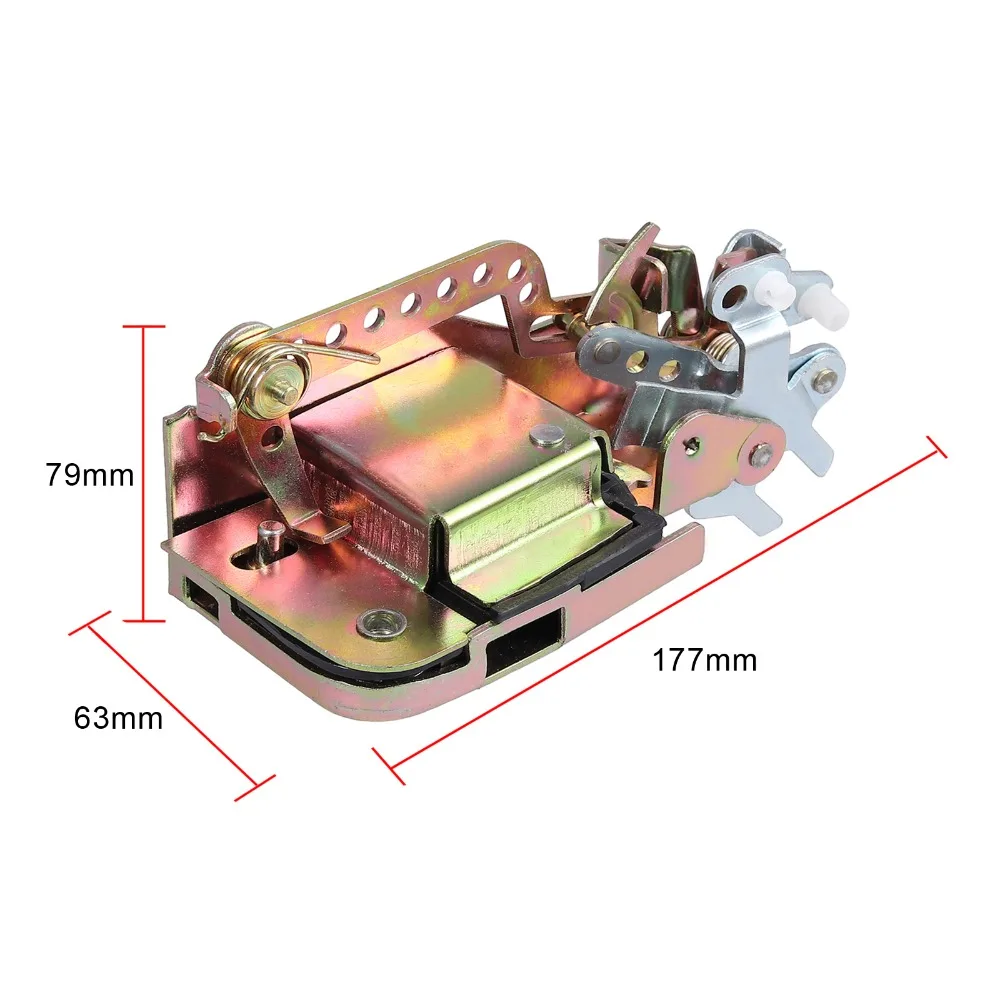 Justech механизм замка передней левой двери 701837015D для VW Transporter T4 1990 2003 Золотой