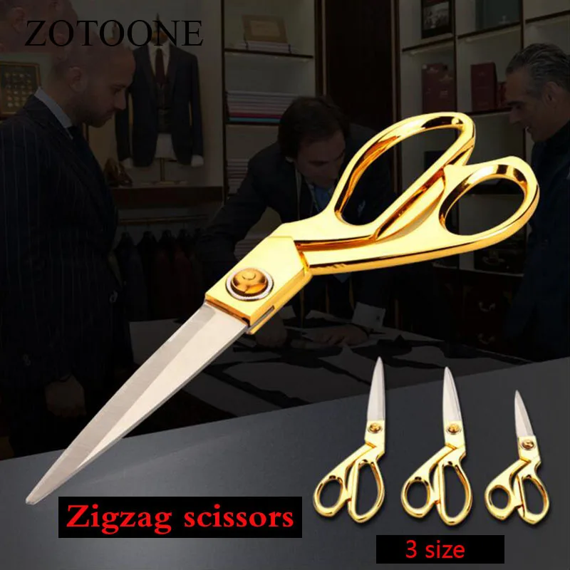 

Brand 3 Size Tailor's Vintage Sewing Shears Craft Cutting Scissors For Needlework Zigzag Scissors For Sewing Stainless Steel Z1