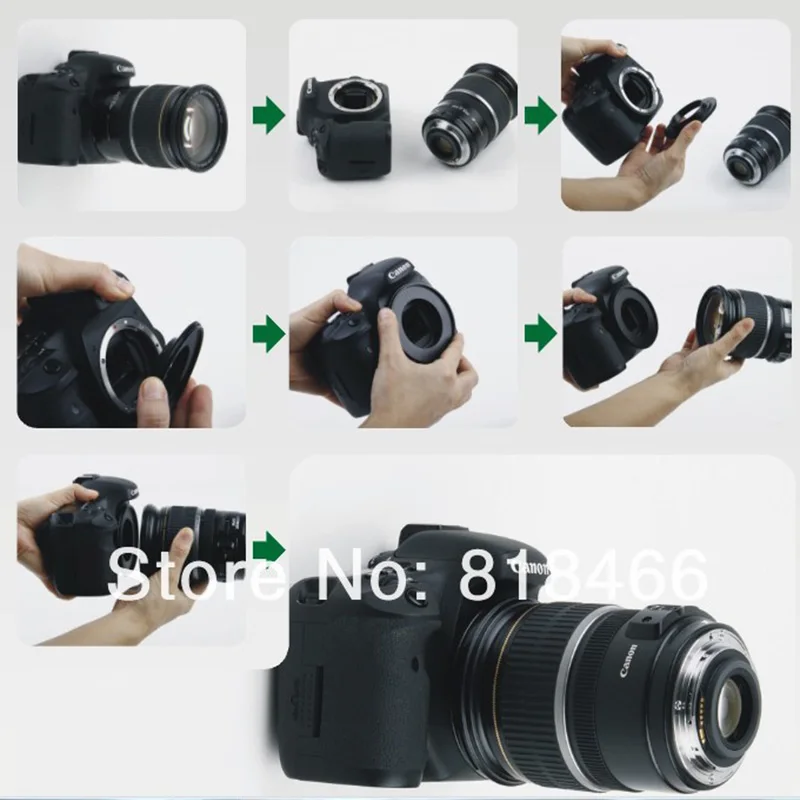 10 шт. для eos-52mm 52 мм Макро Обратного объектива переходное кольцо CANON EOS EF крепление