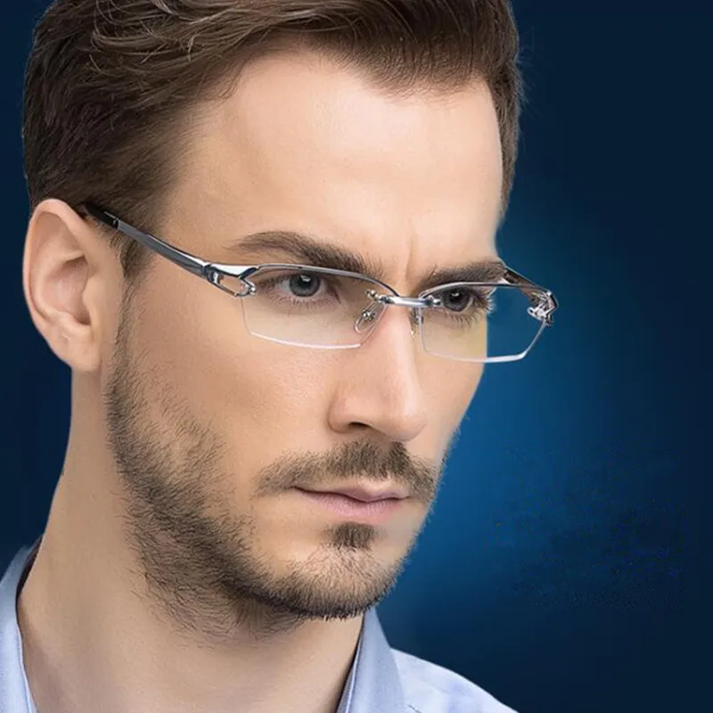 Роскошные оправы для очков без из чистого титана мужчин и женщин очки