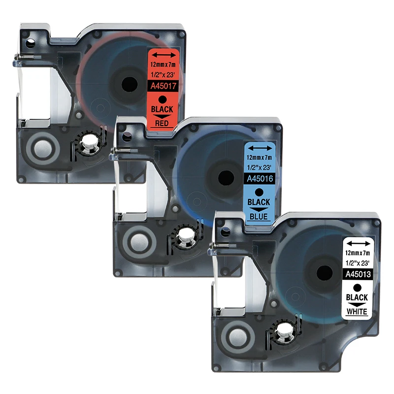 Oozmas 5 упаковок 12 мм разноцветная Женская кассета для Dymo D1 tape 45013 45016 45017 45018 45019
