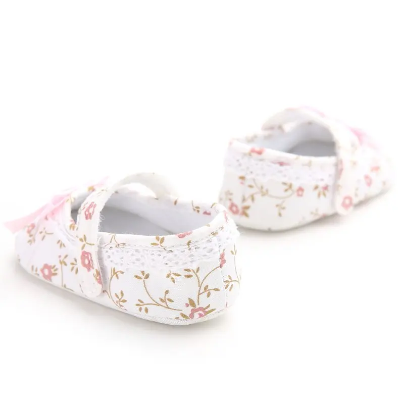 Mary Jane Ballet Dress Baby Toddler First Walkers Crib Floral Soft Soled Anti-Slip Shoes Infant Newborn Girls Princess |