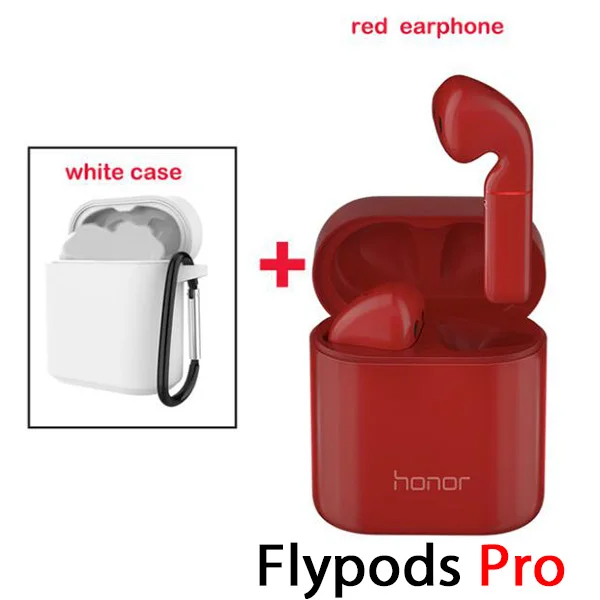 red n wht case HUAWEI honor Flypods Pro беспроводной honor flypods наушники Bluetooth Тип C гарнитура с микрофоном Музыка сенсорный двойной кран Contr - Цвет: red n wht case