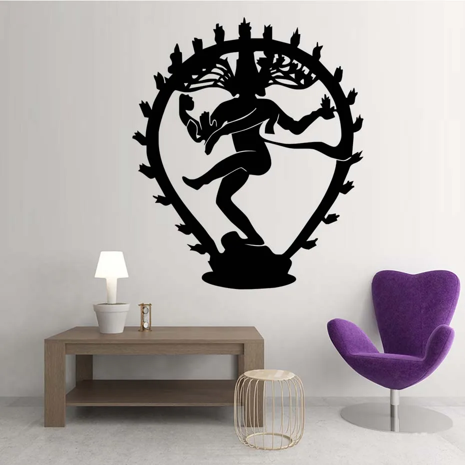 

The Hindu God Of Destruction Shiva Wall Stickers Home Decor Indian Religion Hinduism Wall Decals Vinyl Living Room Decoration