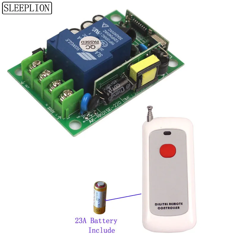 Sleeplion 3000W 220V 30A 1CH реле РЧ пульт дистанционного управления Управление вкл/выкл