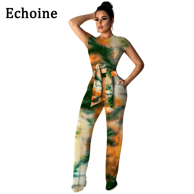Короткий топ с принтом Echoine в виде Женский комплект 2 шт. и краской спереди +