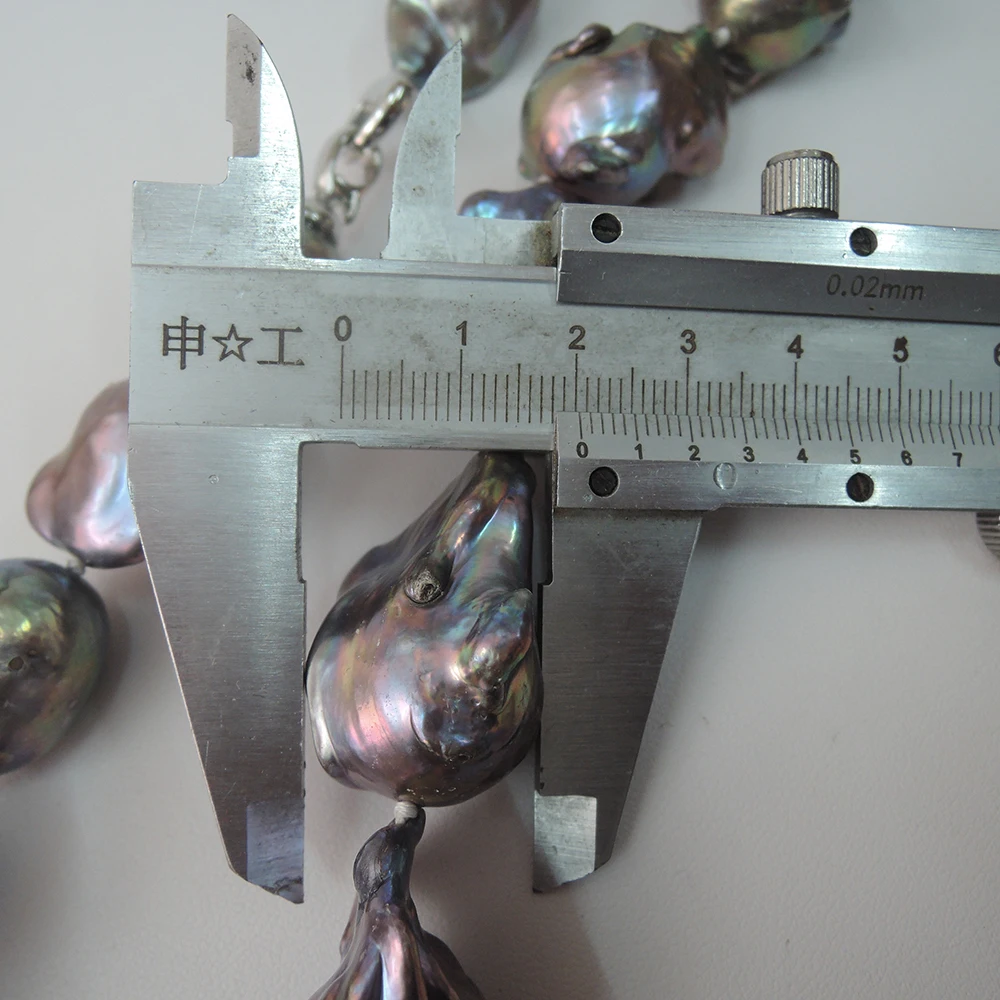 Ожерелье из 100% пресноводного жемчуга ожерелье черного барочного хорошее