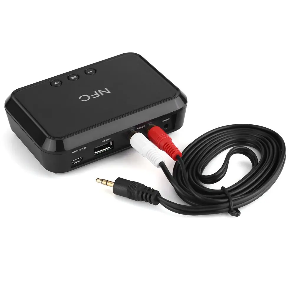 VIKEFON Bluetooth приемник NFC Hifi стерео музыка аудио беспроводной адаптер 3,5 мм AUX Jack/RCA для динамика домашняя Автомобильная звуковая система