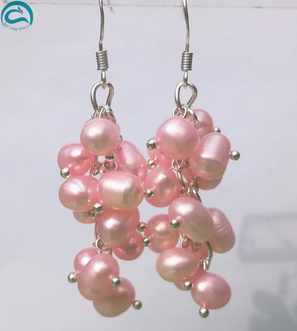 Серьги-подвески из серебра 100% пробы с натуральным жемчугом | Украшения и