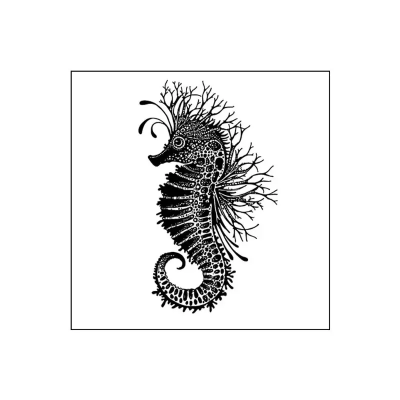 Прозрачный Прозрачный штамп Seahorse для скрапбукинга, прозрачный силиконовый каучук, сделай сам, фотоальбом, декор для скрапбукинга, новые штампы - Цвет: Прозрачный