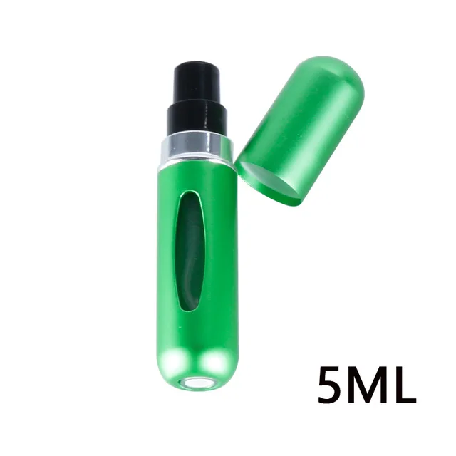 matte GREEN Anpro, 5 мл/8 мл, портативный дорожный мини-контейнер, алюминиевый многоразовый парфюм, пустая бутылочка с распылителем, бутылки для хранения косметики - Цвет: matte GREEN