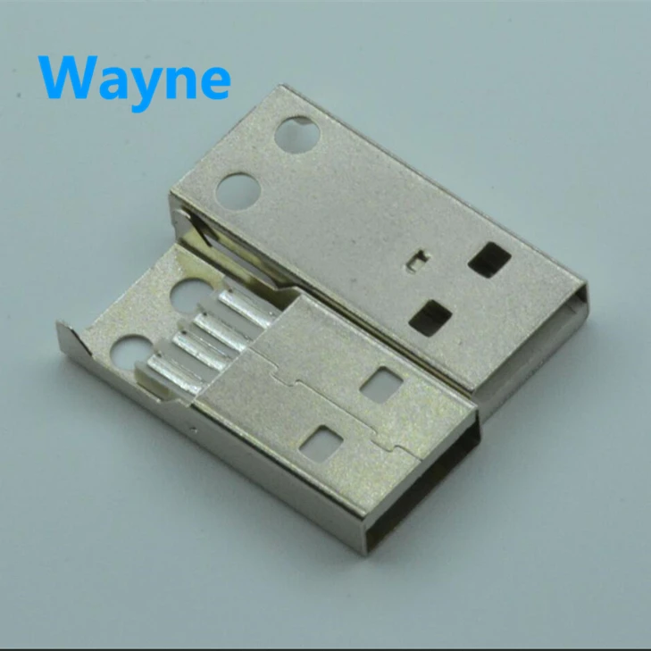 Мужчина USB-A мужской ремень основа сварные USB 4Pin 4 провода пластиковый корпус с
