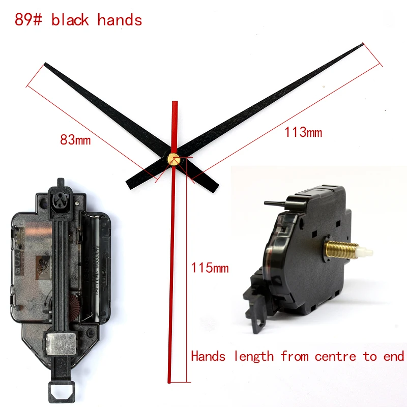 15mm Screw length 12888 Pendulum type Movement With 89# hands Step Clock Accessory Quartz DIY Movement Kits
