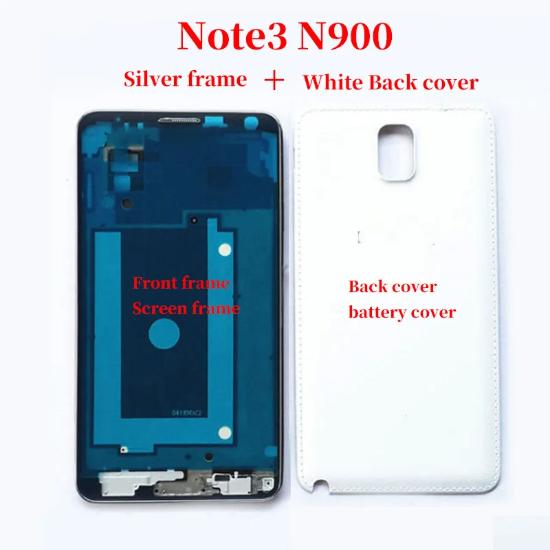 Для samsung Galaxy Note 3 N9005 N900 оригинальная задняя средняя рамка Корпус задняя крышка с объективом камеры стекло Note3