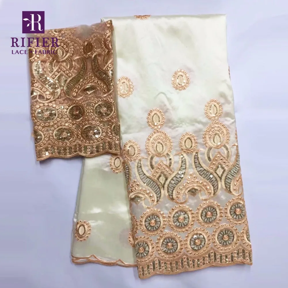 2019 многоцветная нигерийская кружевная ткань с блестками George Wrapper