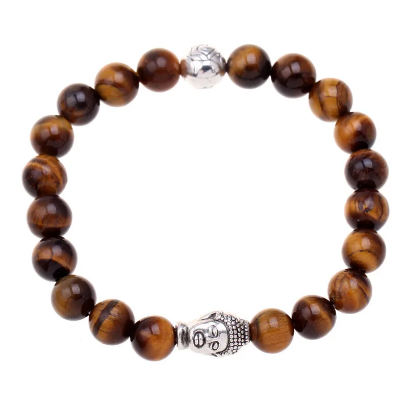 8mm diameter tiger eye natural stone bracelet men women best gift free shipping | Украшения и аксессуары