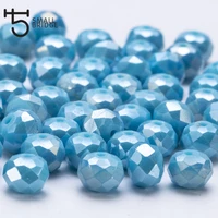 6mm blue rondelle crystal beads diy accessories for jewelry craft supplies pearls facet glass spacers beads wholesale z142