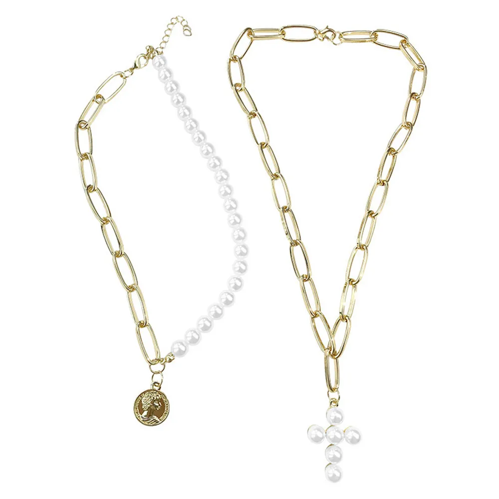 CRLEY роскошные 2 шт элегантные ювелирные изделия ожерелье жемчуг кулон новый