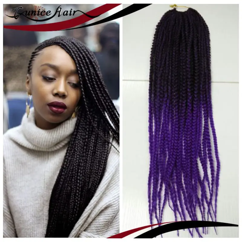 afro twist braid hair synthetic braiding box braids kinky extensions100g Hot women |
