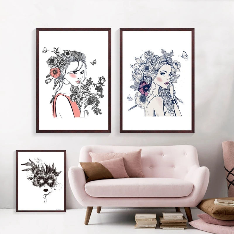 Фотофон с изображением красивых женщин картина для дома|canvas painting|flower canvasflower canvas