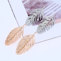 2019 fashion simple new small fresh alloy drop earrings high quality gold silver ladies leaf lovely brincos for women jewelry