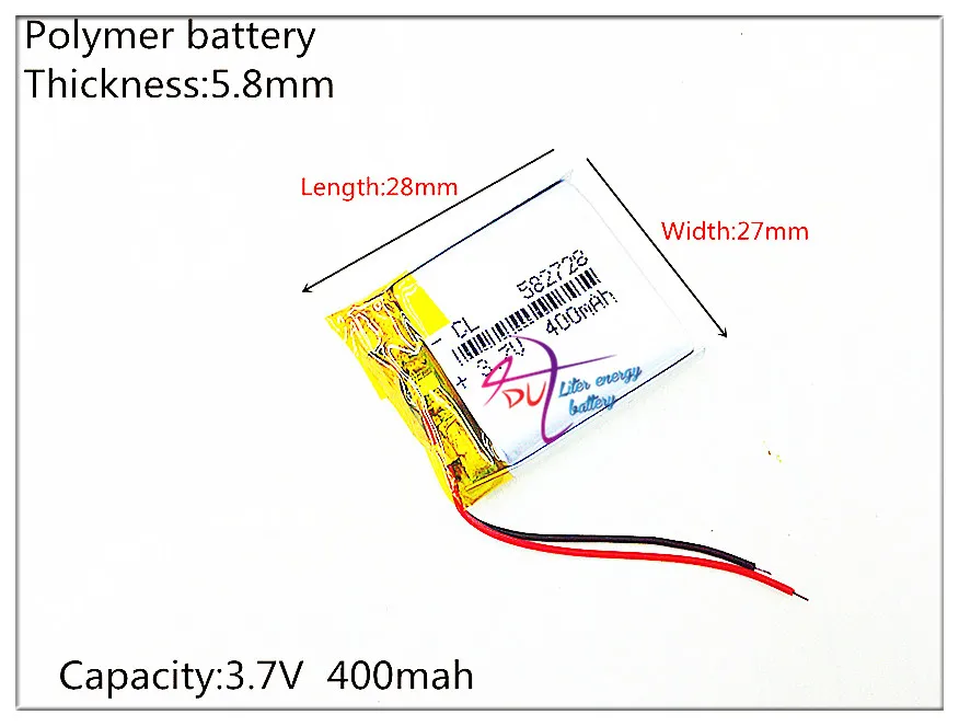 582728 3 7 V 400mAh литий полимерный ионный аккумулятор для Q50 G700S K92 G36 Y3 Детские Смарт