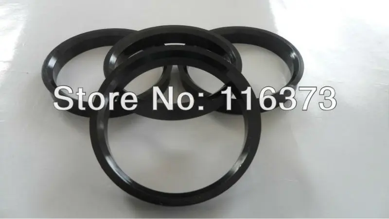 

4pc Polycarbonate Hub Centric Rings rims side 66.1/69.85/70.4/71.12/72.62/73/74.1/76mm to rings vehicle side 59.6mm