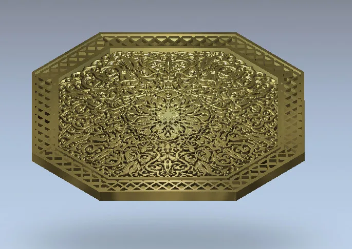 

3D Round plate ring Relief Model in STL format for CNC Router Carving Engraving Artcam aspire R17